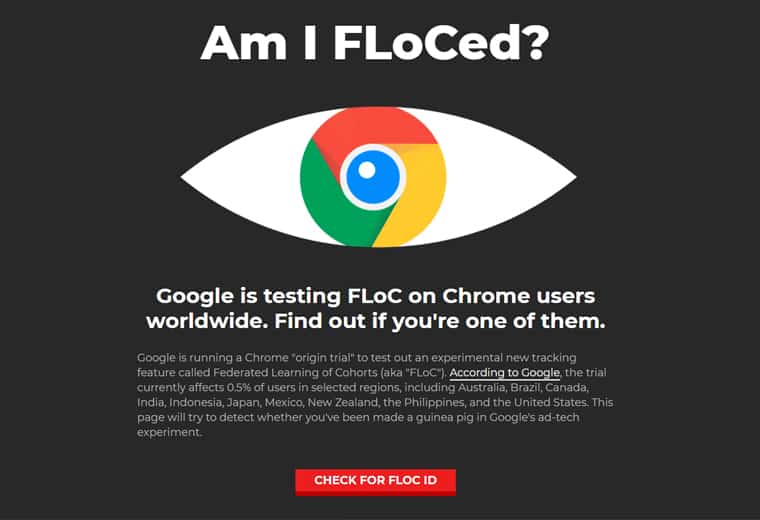 google FLOC screenshot